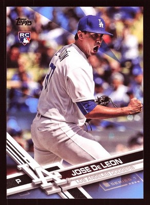Jose De Leon Los Angeles Dodgers 2017 Topps Blue #269 SN /50