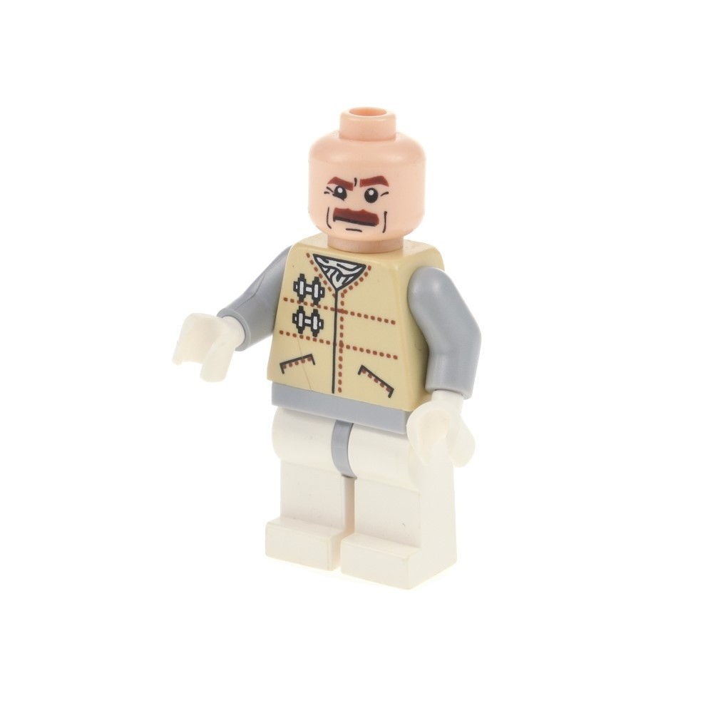 1X Lego Minifigure Star Wars Hoth Officer Rebel Jacket Beige White 8083 SW0258