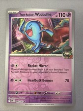 Pokemon TCG * Destined Rivals 82/182 Team Rocket's Wobbuffet Rare * REVERSE HOLO