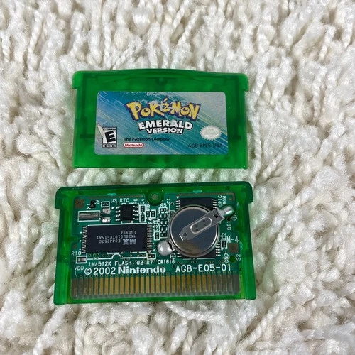 Pokemon Emerald (Nintendo Gameboy Advance, 2005) GBA Authentic New Battery Works