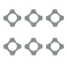 6 Square Rubber Rings for Microphone 1.46", Grey - 6 Pack