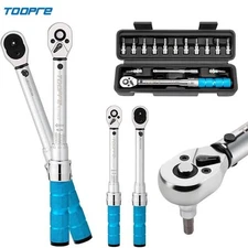 TOOPRE Bicycle Torque Wrench Preset Adjustable 1/4 Dash 2-24NM Ratchet Wrench