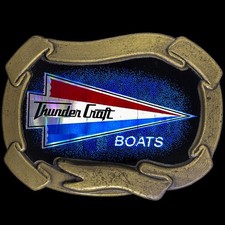 Rare Thunder Craft Boats Motor Boat Ski Cuddy 1970s NOS Vintage Belt Buckle