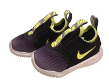 Nike Flex Runner Size 4 Child Infant Sneaker Black Neon NWOB