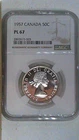 1957 Canada 50 Cents NGC PL 67, Top Pop. $276.00 Value