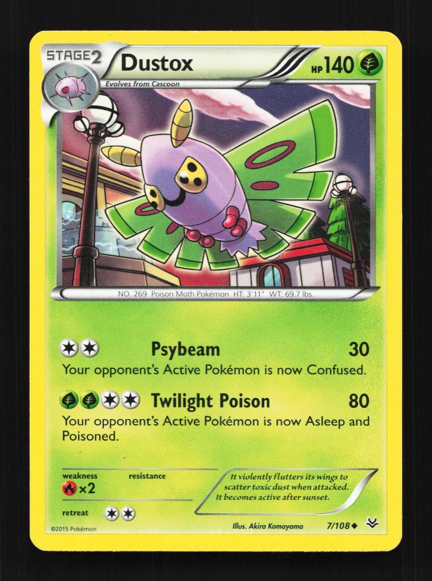 Dustox 7/108 LP Roaring Skies English Pokemon Card TCG