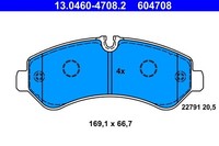 Bremsbelagsatz Scheibenbremse Hinten Ate 130460 47082 FÜR Mercedes