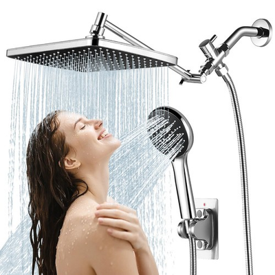 #ad High Pressure Rain Shower Head amp; Handheld Combo 11.8quot; Multi Spray Modes Chrome $59.99