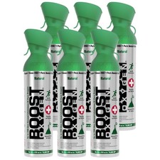 Boost Oxygen Large Natural 10 Liter Respiratory Support Health Canister, 6 Pack