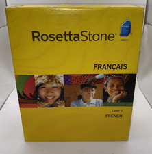 Rosetta Stone French Francais Level 1 Set for PC or Mac In Box Complete EUC