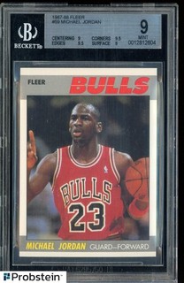 1987 88 Fleer Basketball #59 Michael Jordan Chicago Bulls HOF BGS 9 w/ (2) 9.5's