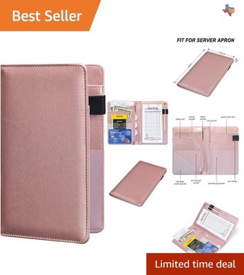 Compact Server Book with Zipper - Essential Organizer for Waitstaff on the Go
