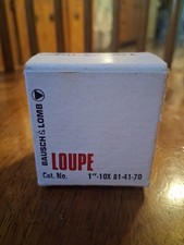 Bausch and Lomb Antique Loupe 1 -10X Magnifying Glass Orginal Case Vintage