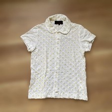 Tricot Comme Des Garcons Floral Embroidery Short Shirt Made In Japan
