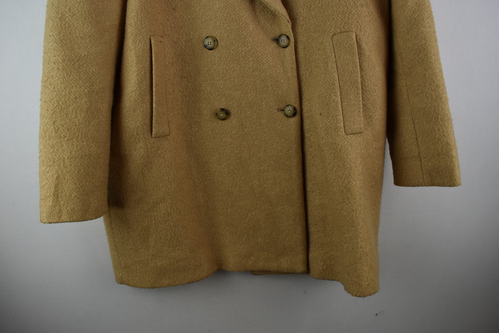 Zara BAsic Womans Beige Button Blazer Jacket Cott… - image 3