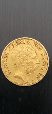 10 mark 1888 E - ALBERT - SACHSEN - OR - 4,00g - Photo 1/2