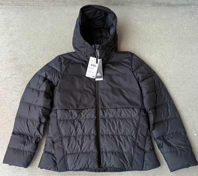 Adidas Womens Puffer Jacket Black Urban Traveer Cold RDY 600 Fill Down Size L
