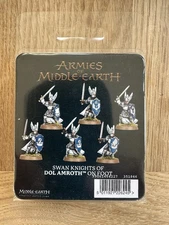 6 x Swan Knights of Dol Amroth of Foot metal Lord of the Rings BNIB