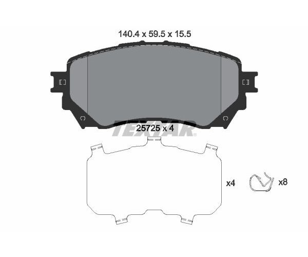 Bremsbelagsatz, Scheibenbremse Textar 2572501 FüR Mazda-image