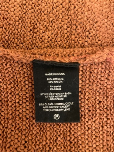 Suéter túnica cuello redondo para mujer Theory grande marrón texturizado tejido - Imagen 10 de 12