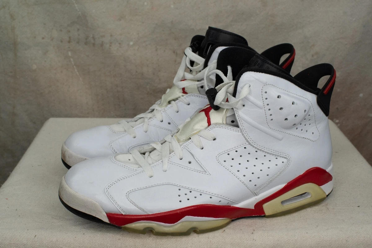 2010 Nike Air Jordan 6 Retro Size 13 White Varsity Red Black