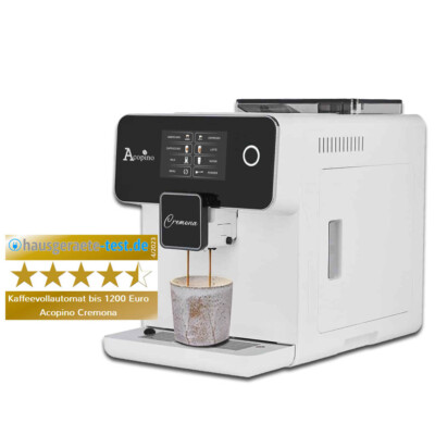 Kaffeevollautomat Cremona Weiß   One-Touch, Cappuccino-Milchsystem, Farbdisplay