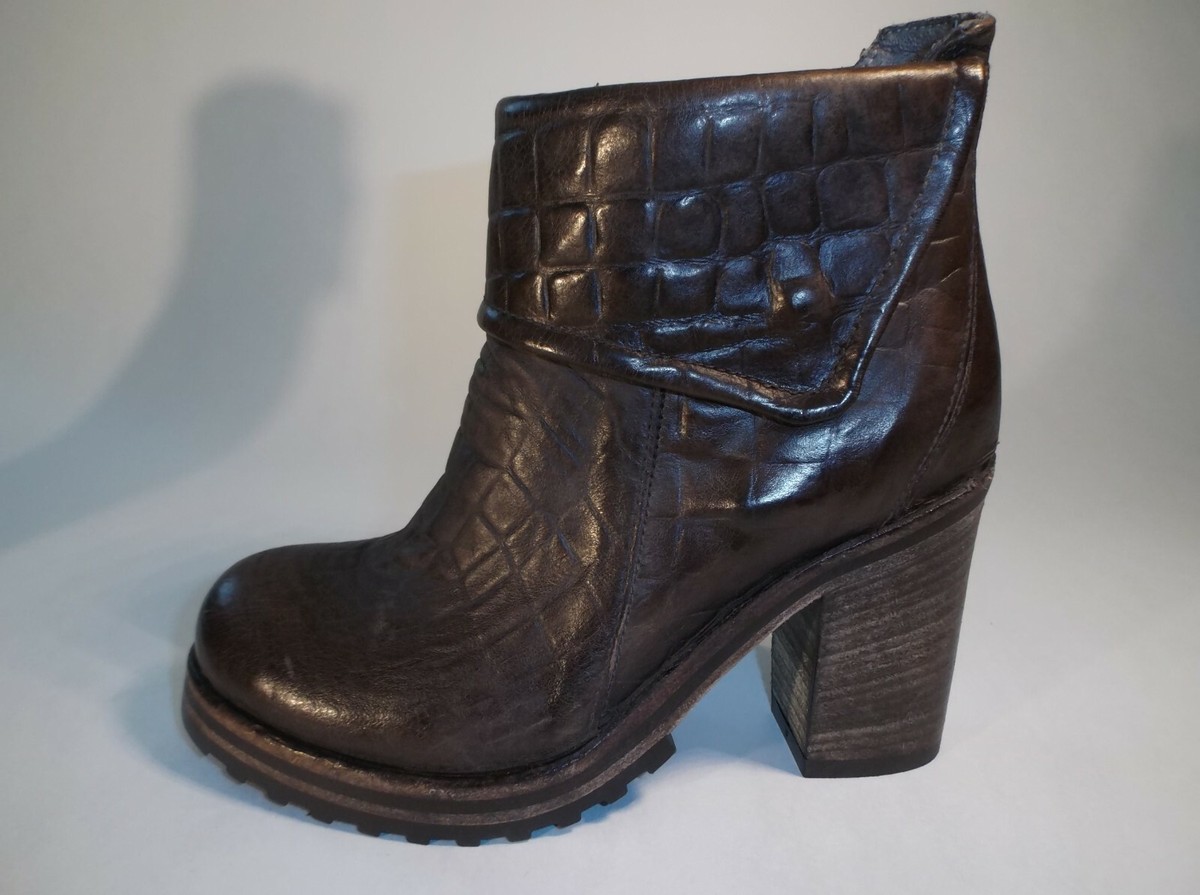 Ankle Boots Stiefeletten Braun Kroko Braun Maripe Chelsea Boots