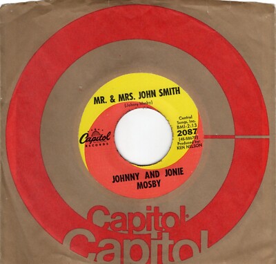Johnny And Jonie Mosby   Mr. & Mrs. John Smith 1968 Capitol Country VG+