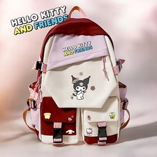 Hello Kitty  Friends Backpack High Capacity 3 front pockets New - Kuromi