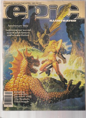 Epic Illustrated Marvel Magazine April 1981 Fantasy Art Brothers Hildebrandt