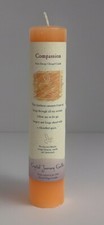 COMPASSION Pillar Candle - 1.5"x7" Crystal Journey Candles Reiki Herbal