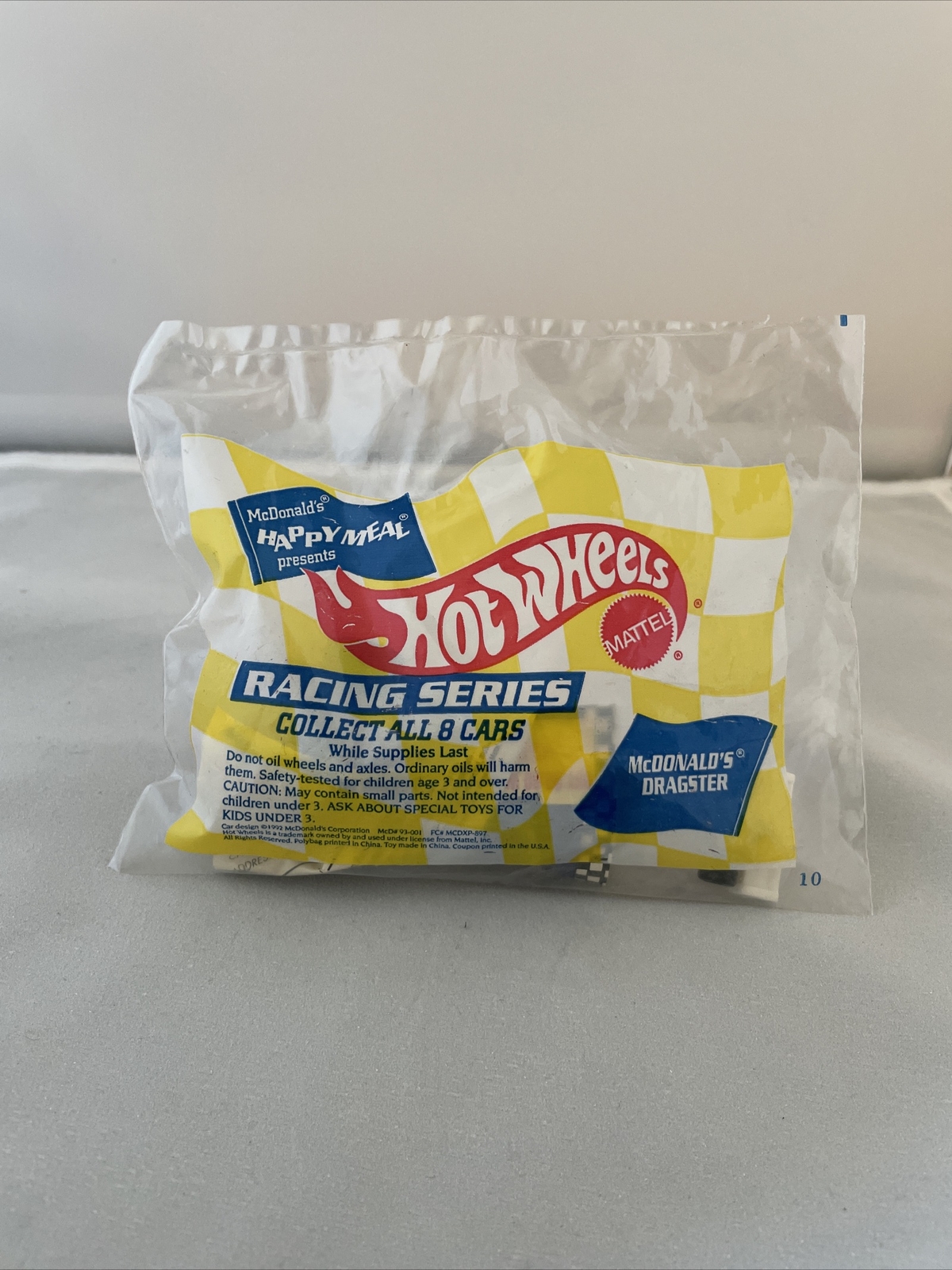 Hot Wheels Racing Series 1992 McDonald's "McDonald's Dragster" Happy Meal Toy 