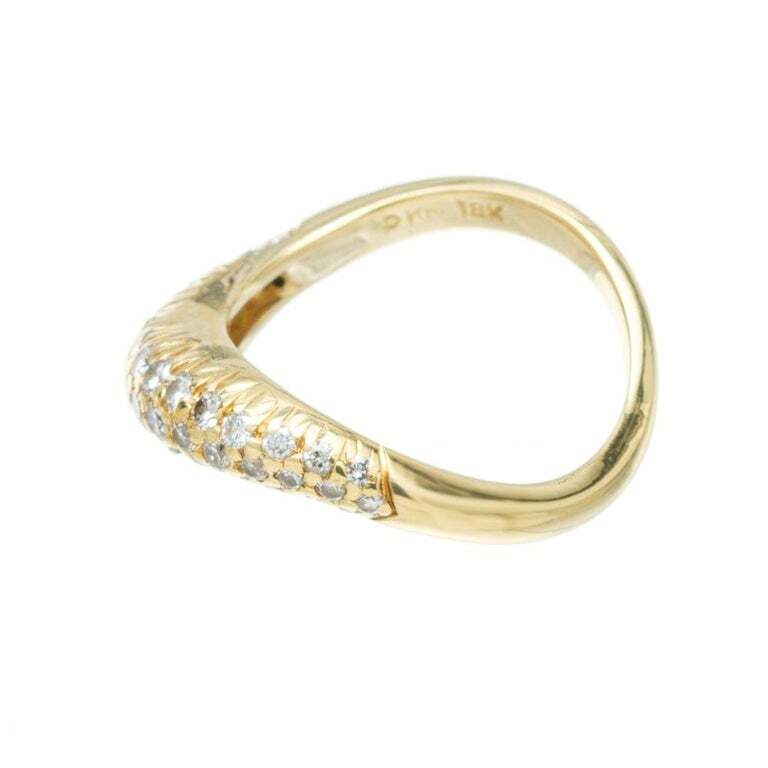 Kurt Wayne .63 Carat Diamond Yellow Gold Pave Ban… - image 3