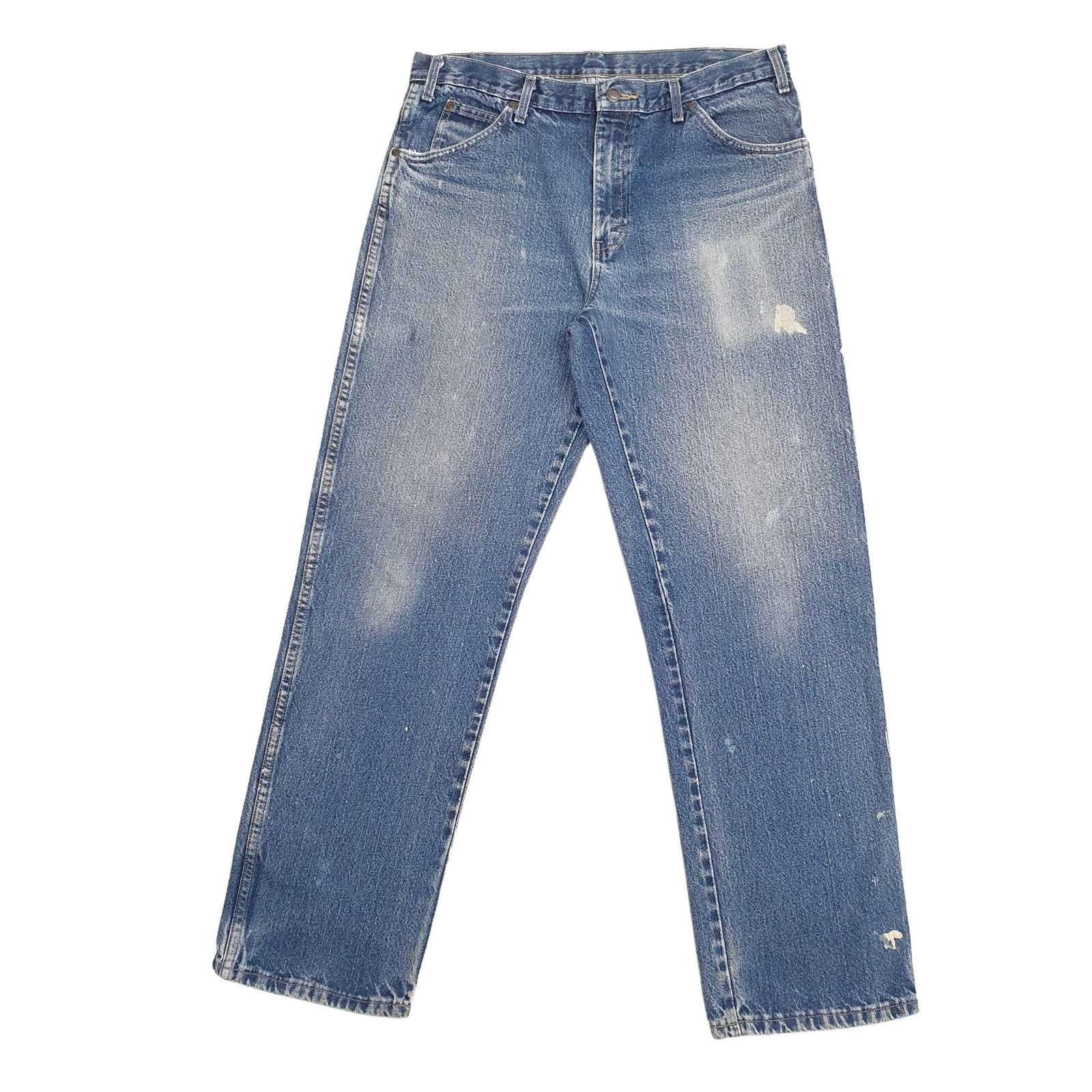 DICKIES Carpenter Workwear Trousers Cotton Blue Mens W36 L32 image 2