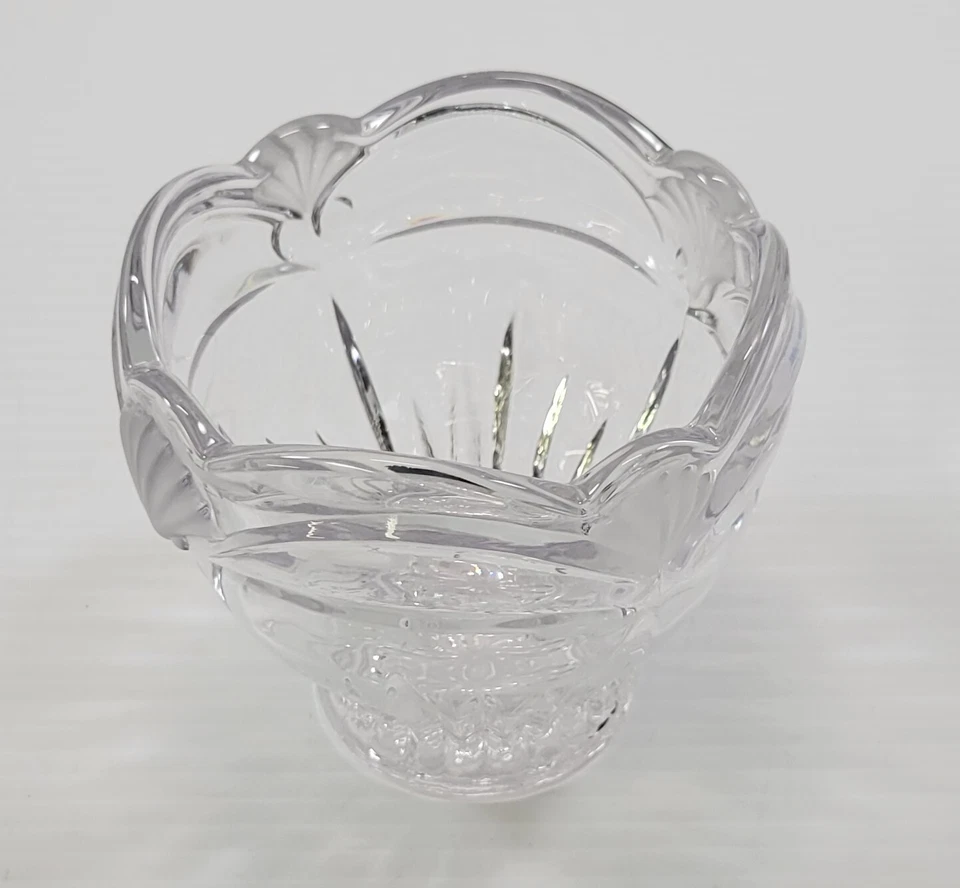 *MM) Vintage Studio Nova Clear Glass Frosted Shell Design Candy Dish Coin Bowl - Image 4 of 4