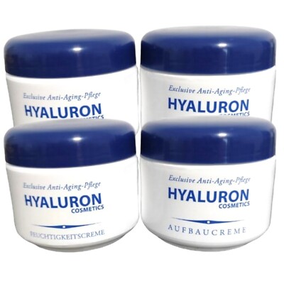 4x Hyaluron Cosmetics 2x 125ml Tagescreme 2x 125ml Nachtcreme Aufbaucreme