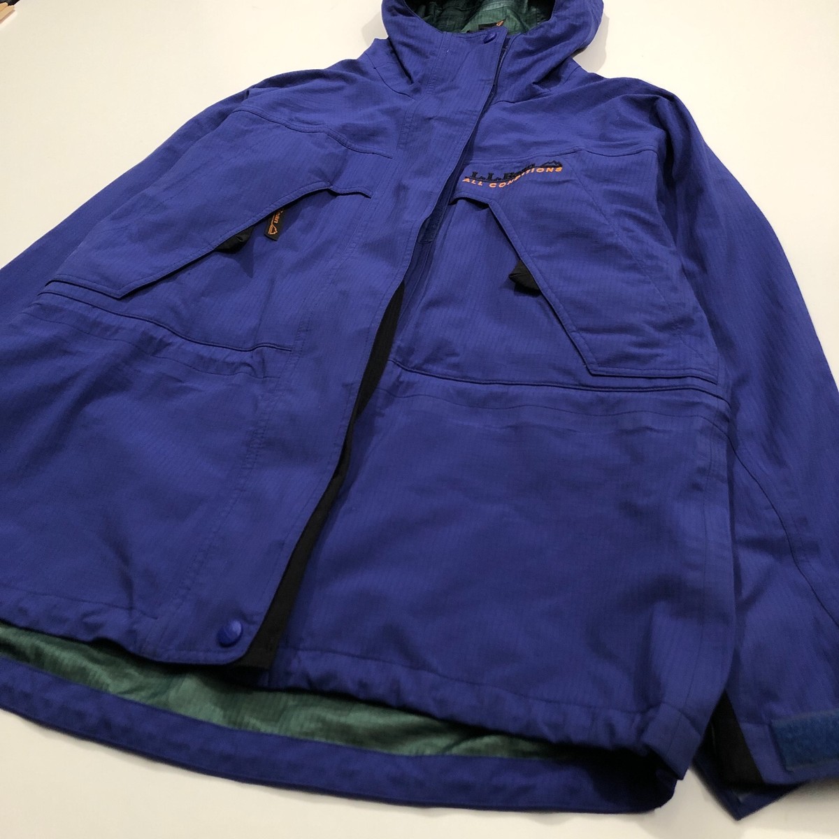LL Bean Gore-tex Jacket Womens Small All Conditions Blue LL Bean Gore-tex Jacket Womens Small All Conditions Blue