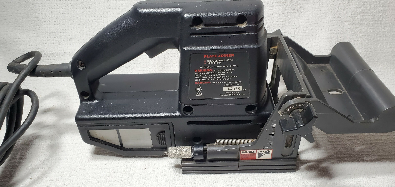 SEARS CRAFTSMAN TOOL 315.175010 PLATE 