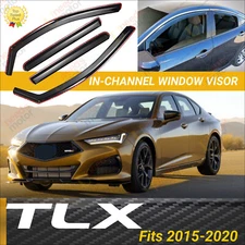 Fits Acura TLX 2015-2020 In-Channel Vent Window Visor Rain Guard Deflectors