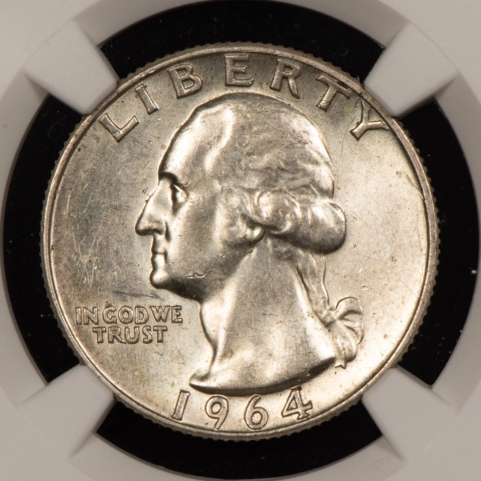 1964-D 25c Washington Quarter - FS-901 Type-C Rev of 65 - NGC MS 61 - X4075 - Image 4 of 4