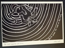 art postcard Mike Lash Last Jack the Cat series 1998 Chicago gallery invitation