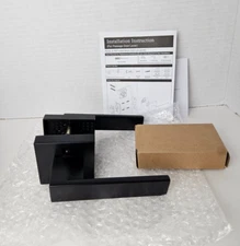 Probrico Matte Black Passage Levers for Hall and Closet Keyless Door Handles