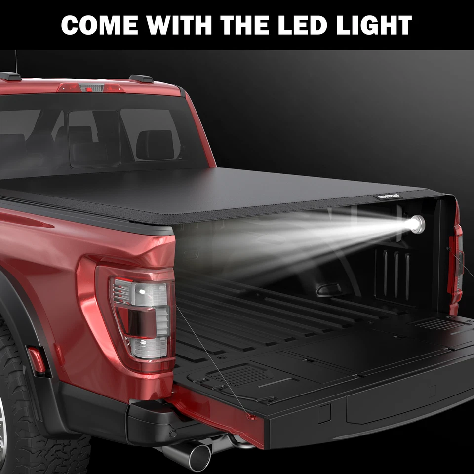 6FT Roll Up Tonneau Cover For 1982-1993 Chevrolet S10 GMC S15 Truck Bed W/ Led Foto 3 de 4