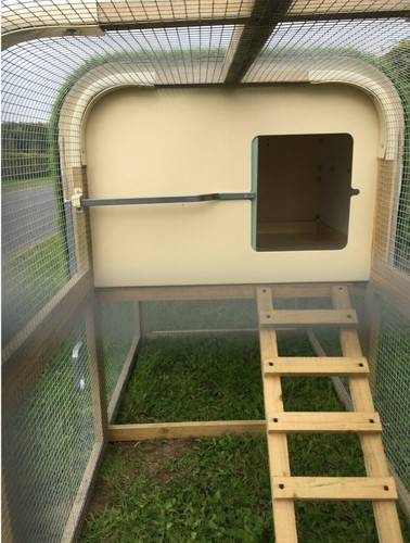 LARGE 6FT PLASTIC CHICKEN COOP & RUN POULTRY HOUSE RABBIT HUTCH UK MADE - Picture 8 of 11