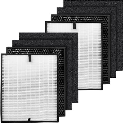 2 Filter +2 Activated Carbn + 4 Pre-filters True filters For Air Purifier 3000