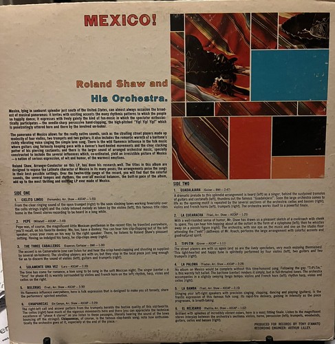 Roland Shaw MEXICO LP Vinyl Record 1963 LONDON Phase 4 Stereo VG+ GF SP44030 - Picture 4 of 4