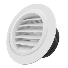 4 Inch Soffit Vents Round Vent Cover with Built-in Fly Screen for Bathroom Ex...