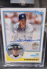 2024 Topps Archives - 1983 Fan Favorite Autographs Jim Abbott #83FF-JA (AU)