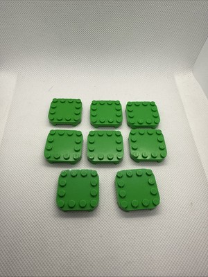 8x  Lego Platte abgerundet 66792 Grün 4x4. Super Mario