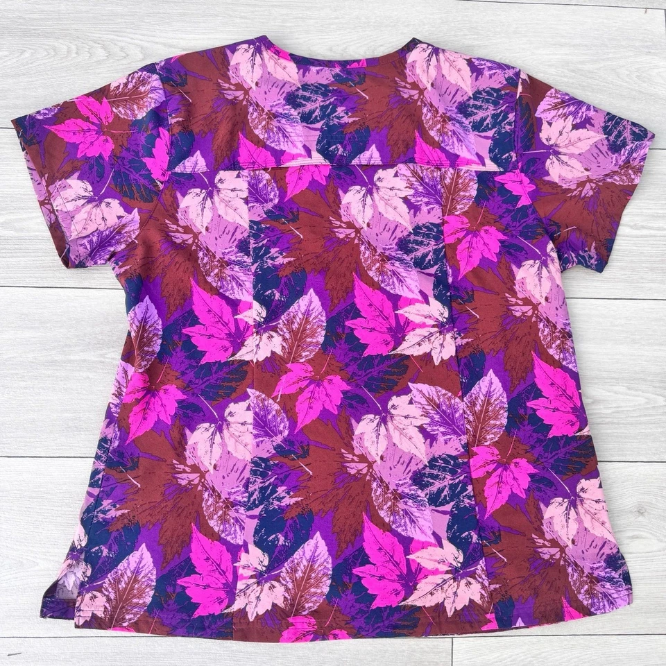 Carhartt MUJERES Force Tuck-In EXFOLIANTE Enfermera Estampado Otoño Rosa Top XL Foto 3 de 4